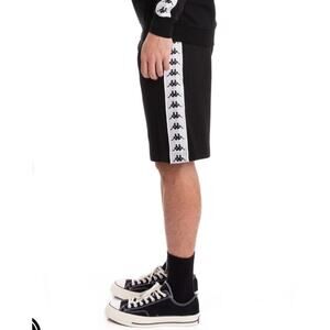 KAPPA BANDA MARVZ Fleece 10” Shorts Logo Tape Black Men’s Size L